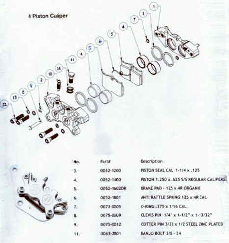 4 PISTON CALIPER